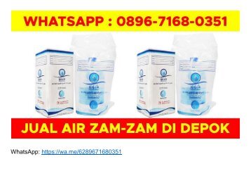 WA 0896–7168–0351 Agen Air Zam Zam di Jogja di Depok