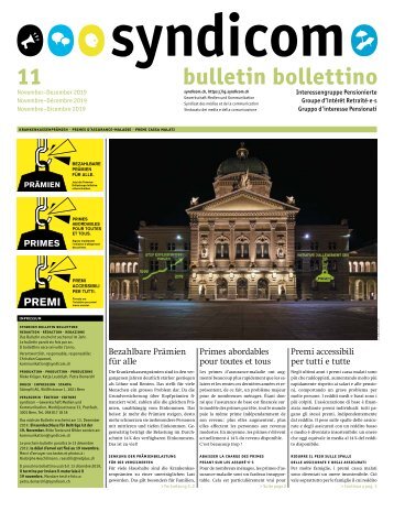 syndicom Bulletin / bulletin / Bollettino 11