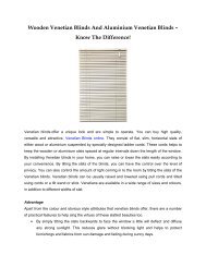 Difference between Wooden Venetian Blinds and Aluminium Venetian Blinds