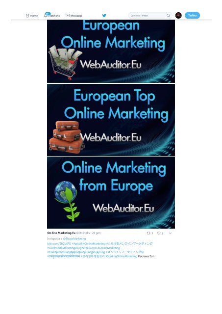 European Online Marketing #WebAuditor.Eu Advertising Consulting Top #EuropeanSEO  #EuropeanSearchMarketing #EuropeanContentMarketing #EuropeanDigitalMarketing