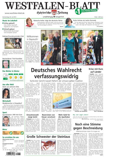 Höxter - Westfalen-Blatt : eZeitung - Ihre Lokalausgaben im Internet