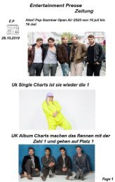 Entertainment Presse Ausgabe 28.10.2019