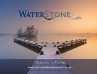 WaterStone SrVP Opportunity Profile