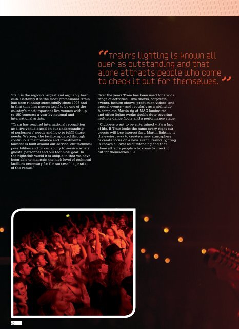 Club & Bar lighting magazine - Martin