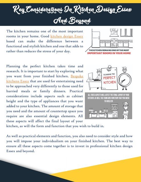 Key Considerations In Kitchen Design Essex And Beyond