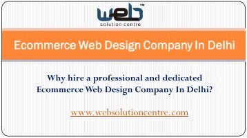 Ecommerce Web Designers In Delhi