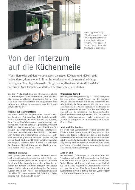 KÜCHENPLANER Ausgabe 10/11-2019