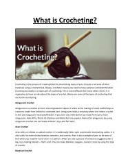 What is Crocheting?