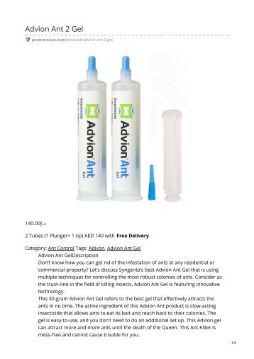 pestcareuae.com-Advion Ant 2 Gel