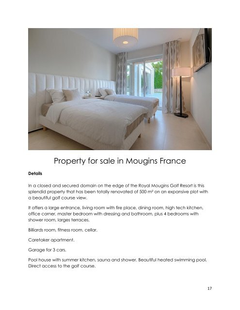 Property for Sale in Mougins France