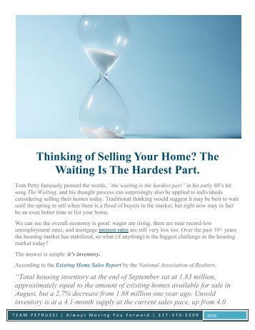 Thinking of Selling Your Home