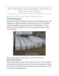 Best Makrana white marble Supplier in India Bhutra Stones