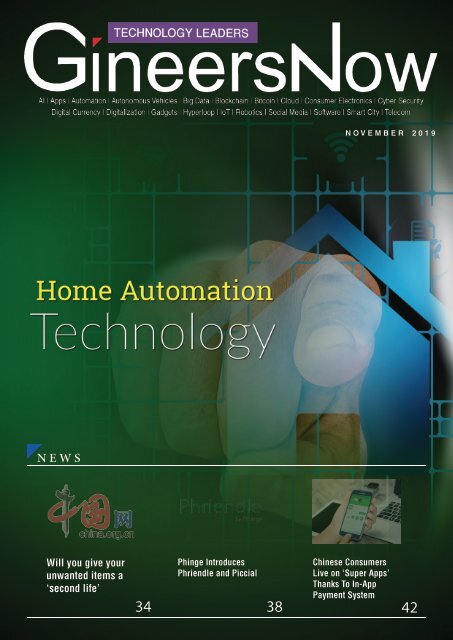 Smart Home Automation Trends, Technology Leaders magazine, Nov2019