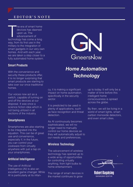 Smart Home Automation Trends, Technology Leaders magazine, Nov2019