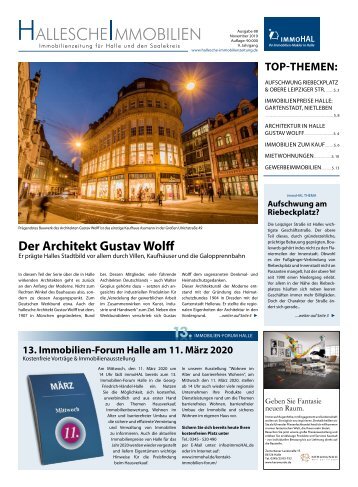 Hallesche Immobilienzeitung Ausgabe 88, November 2019