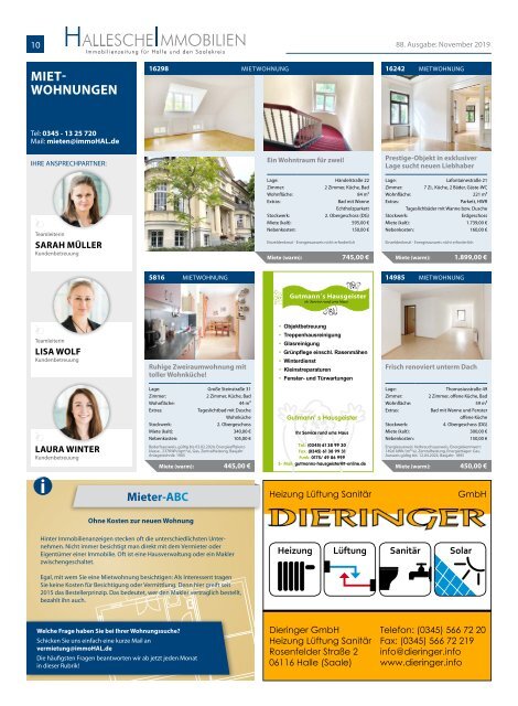 Hallesche Immobilienzeitung Ausgabe 88, November 2019