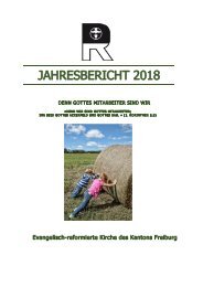 Jahresbericht 2018 der Evangelisch-reformierten Kirche des Kantons Freiburg