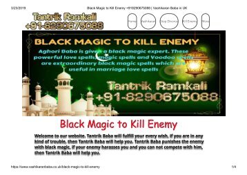 Black Magic to Kill Enemy +918290675088 Vashikaran Baba in UK