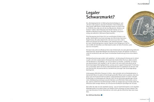 Legaler Schwarzmarkt? - und Handelskammer Nord Westfalen
