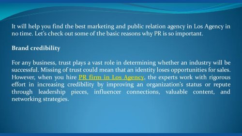 Why You Should Hire Public Relations Agency