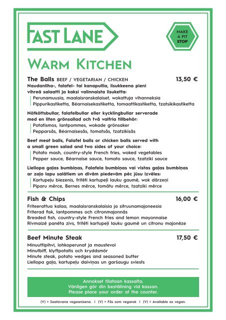 Serenade Fast Lane - Warm Kitchen & Burgers 26.6-