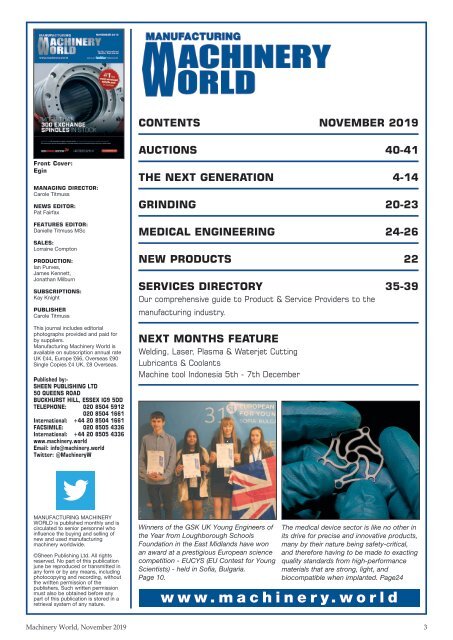 Manufacturing Machinery World November 2019