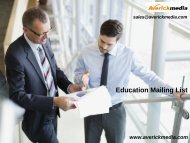 Education Mailing List | Education Industry Email List