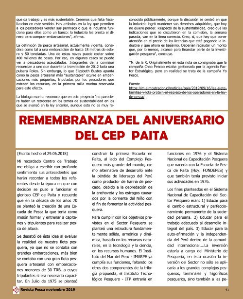 REVISTA PESCA NOVIEMBRE 2019