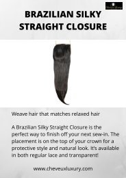 Shop Brazilian Silky Straight Closure