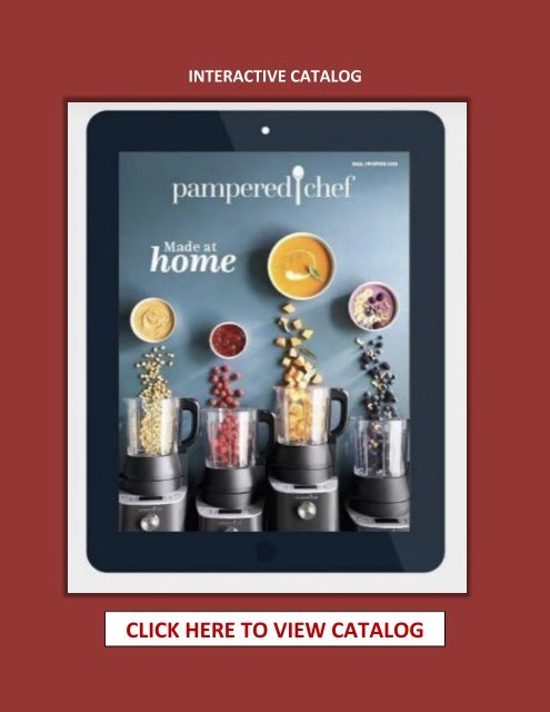 Pampered Chef Digital Catalog and Ordering Link - November