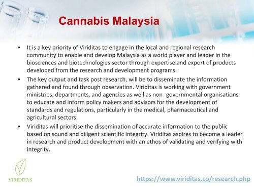 Cannabis Malaysia - Viriditas Malaysia 