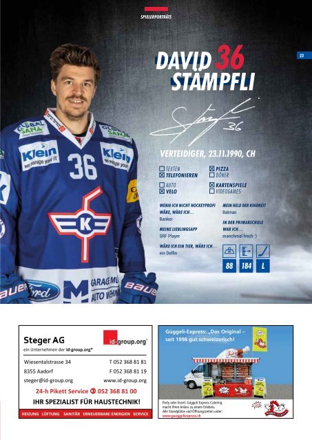 Saisonprogramm EHC Kloten 2019-20