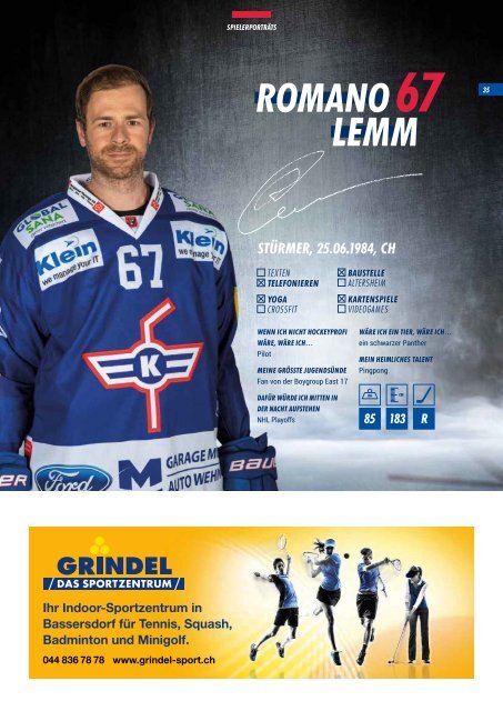 Saisonprogramm EHC Kloten 2019-20