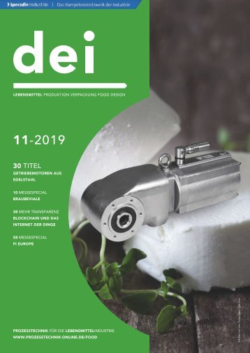 dei – Prozesstechnik für die Lebensmittelindustrie 11.2019