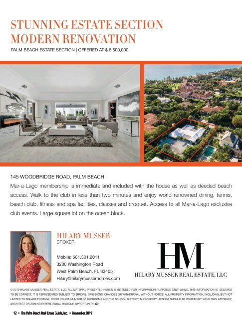 Palm Beach Real Estate Guide November 2019