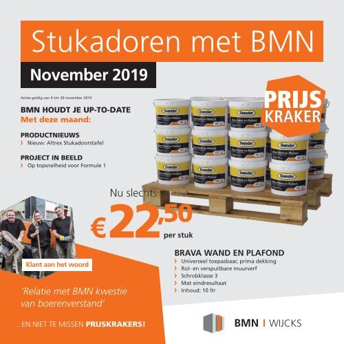 BMN Wijcks krant - stukadoren met BMN Wijcks > doen we. Uitgave november 2019