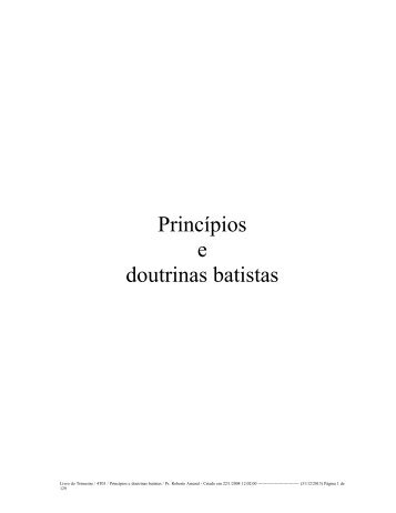 Livro concilio batista