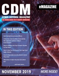Cyber Defense eMagazine November 2019