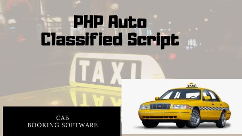 Uber Booking Script Cab Booking Software Php Auto Classified