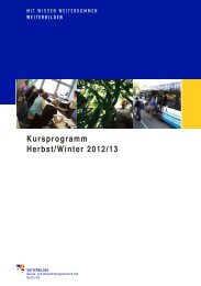 Kursprogramm Herbst/Winter 2012/13 - Berufs- und ...