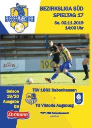 20191102 Fuggermärktler TSV 1862 Babenhausen – TG Viktoria Augsburg