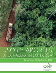 Usos y Aportes de la Madera en Costa Rica, Estadísticas 2018