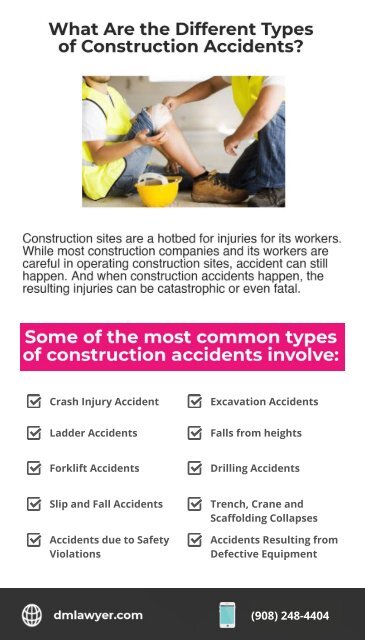 Different Types of Construction Accidents | Workers Compensation Attorney