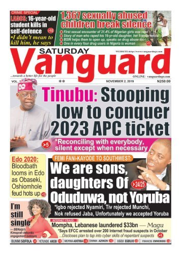 02112019 - Tinubu : Stooping low to conquer 2023 APC ticket