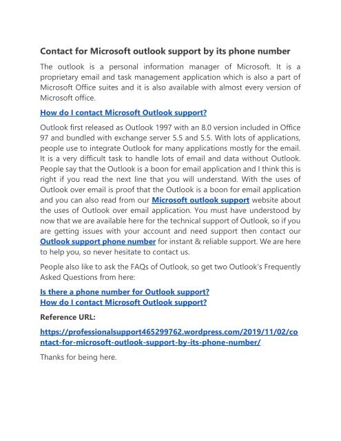 Assistant for Outlook Email Account