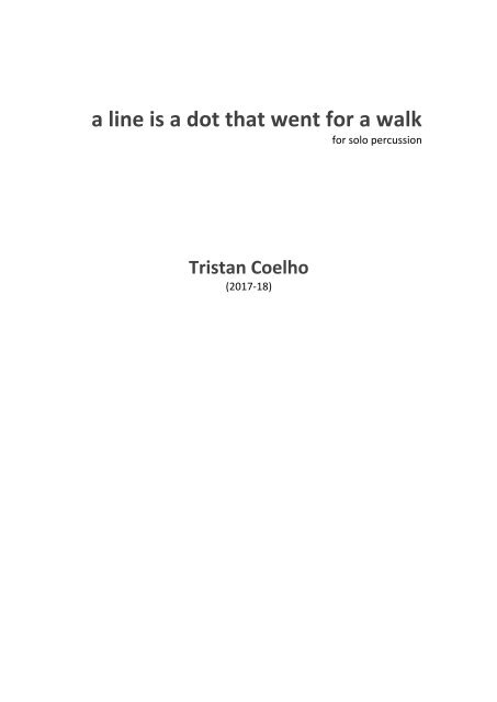 a line is a dot that went for a walk