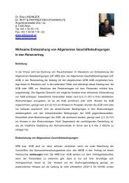 Wirksame Einbeziehung von Allgemeinen Geschäftsbedingungen in ...