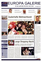 Zauberhafte Weihnachtszeit - EUROPA-Galerie, Saarbrücken