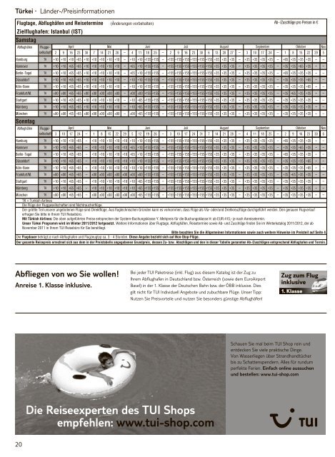 TUI - Preisteil - Sommer 2011 - Giata