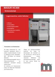 MASUR HC400 Scherautomat Lagermaschine, sofort lieferbar